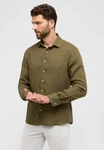 Eterna Langarmhemd MODERN FIT EASY IRON Dunkelgrün/Khaki