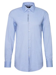 BOSS Langarmhemd P-HANK-kent-C1-222 Hellblau/Blau