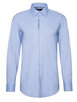 BOSS Langarmhemd P-HANK-kent-C1-222 Hellblau/Blau