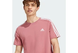 adidas Sportswear T-Shirt ESSENTIALS SINGLE JERSEY 3-STREIFEN Rosa/Rot