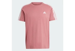 adidas Sportswear T-Shirt ESSENTIALS SINGLE JERSEY 3-STREIFEN Rosa/Rot
