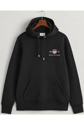 Gant Herren Hoodie REGULAR MEDIUM ARCHIVE SHIELD Schwarz