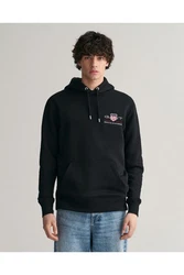 Gant Herren Hoodie REGULAR MEDIUM ARCHIVE SHIELD Schwarz
