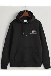 Gant Herren Hoodie REGULAR MEDIUM ARCHIVE SHIELD Schwarz