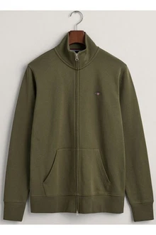 Gant Sweatjacke REG SHIELD FULL ZIP SWEAT Grn Gant Sweatjacke REG SHIELD FULL ZIP SWEAT Grn