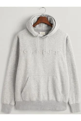 Gant Strickpullover Grau/Dunkelrot