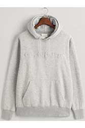 Gant Strickpullover Grau/Dunkelrot