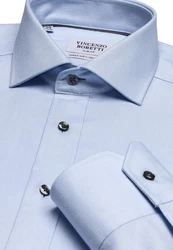 Vincenzo Boretti Businesshemd tailliert bgelfrei Hellblau/Blau