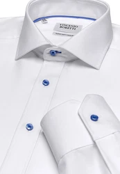 Vincenzo Boretti Businesshemd gerader Schnitt Weiß/Creme/Hellblau