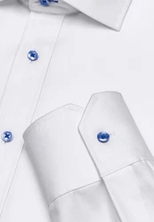 Vincenzo Boretti Businesshemd gerader Schnitt Weiß/Creme/Hellblau