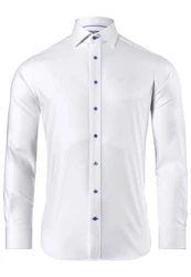 Vincenzo Boretti Businesshemd gerader Schnitt Weiß/Creme/Hellblau