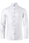 Vincenzo Boretti Businesshemd gerader Schnitt Weiß/Creme/Hellblau