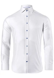 Vincenzo Boretti Businesshemd gerader Schnitt Weiß/Creme/Hellblau