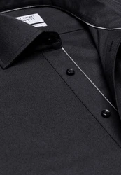 Vincenzo Boretti Businesshemd gerader Schnitt Schwarz/Grau/Dunkelgrau