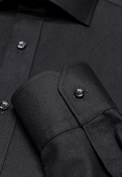 Vincenzo Boretti Businesshemd gerader Schnitt Schwarz/Grau/Dunkelgrau