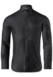 Vincenzo Boretti Businesshemd gerader Schnitt Schwarz/Grau/Dunkelgrau