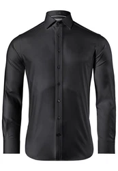 Vincenzo Boretti Businesshemd gerader Schnitt Schwarz/Grau/Dunkelgrau