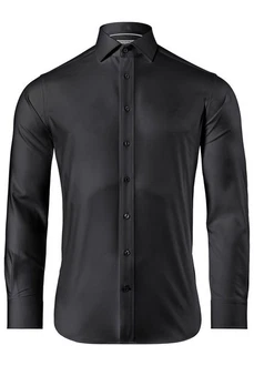 Vincenzo Boretti Businesshemd gerader Schnitt Schwarz/Grau/Dunkelgrau