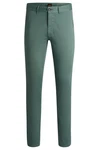 BOSS ORANGE Chinos Chino Slim Grün/Türkis/Dunkelgrün