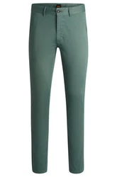 BOSS ORANGE Chinos Chino Slim Grün/Türkis/Dunkelgrün