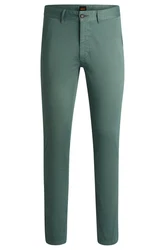 BOSS ORANGE Chinos Chino Slim Grün/Türkis/Dunkelgrün