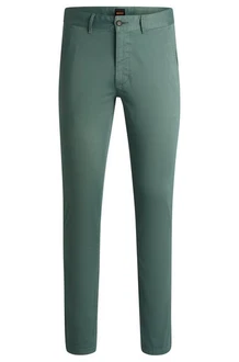 BOSS ORANGE Chinos Chino Slim Grün/Türkis/Dunkelgrün