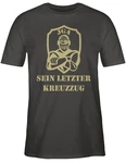 Shirtracer T-Shirt Sein letzter Kreuzzug JGA Herren Dunkelgrün/Braun/Khaki/Beige/Lila