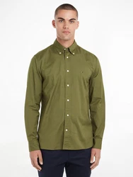Tommy Hilfiger Langarmhemd FLEX POPLIN RF SHIRT utilty olive