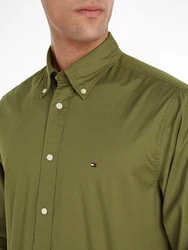 Tommy Hilfiger Langarmhemd FLEX POPLIN RF SHIRT utilty olive