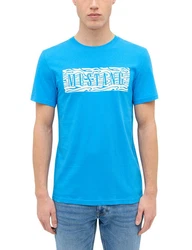 MUSTANG T-Shirt Style Austin Hellblau/Blau