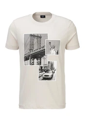 Joop Jeans T-Shirt Dismas Beige/Rosa/Khaki/Weiß/Creme/Grau