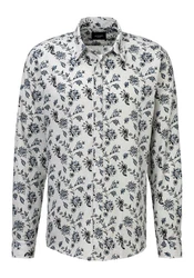 Joop Jeans Langarmhemd Hanson Creme/Lila/Weiß