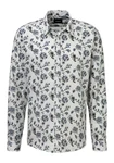 Joop Jeans Langarmhemd Hanson Creme/Lila/Weiß