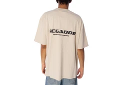 Pegador T-Shirt PGDR Colne Logo Oversized Tee gewaschen staub creme