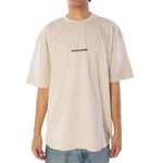 Pegador T-Shirt PGDR Colne Logo Oversized Tee gewaschen staub creme