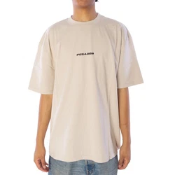 Pegador T-Shirt PGDR Colne Logo Oversized Tee gewaschen staub creme