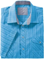 Witt Funktionshemd Kurzarm Hemd Blau/Hellblau