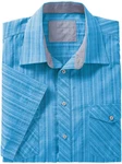 Witt Funktionshemd Kurzarm Hemd Blau/Hellblau