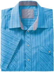 Witt Funktionshemd Kurzarm Hemd Blau/Hellblau