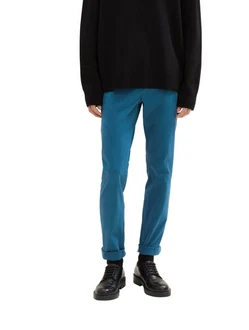 TOM TAILOR Chinohose slim mit Stretch Hellblau/Blau/Türkis