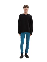 TOM TAILOR Chinohose slim mit Stretch Hellblau/Blau/Türkis