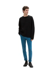 TOM TAILOR Chinohose slim mit Stretch Hellblau/Blau/Türkis