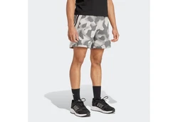 Adidas Sportswear Shorts FI 3S SHO AOP Dunkelgrün/Grau/Hellgrau/Dunkelgrau