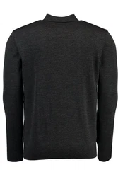 MAERZ Muenchen Poloshirt Pullover Polokragen Dunkelgrau/Dunkelblau/Grau