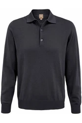 MAERZ Muenchen Poloshirt Pullover Polokragen Dunkelgrau/Dunkelblau/Grau