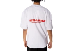Pegador T-Shirt PGDR Colne Logo Oversized Tee weiß/rot