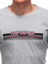 Edoti Print-Shirt T-Shirt für Männer Grau/Dunkelgrau/Hellgrau