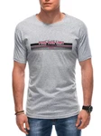 Edoti Print-Shirt T-Shirt für Männer Grau/Dunkelgrau/Hellgrau