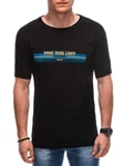 Edoti Print-Shirt T-Shirt für Männer Schwarz/Blau/Braun