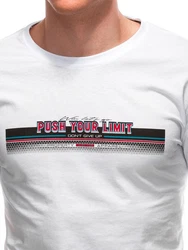 Edoti Print-Shirt T-Shirt für Männer Weiß/Dunkelblau/Grau/Dunkelgrau/Creme